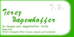 terez wagenhoffer business card